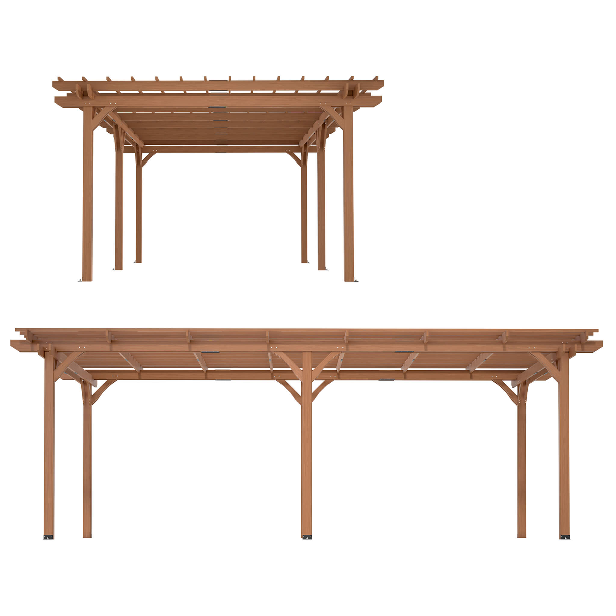 12X16FT Alora Extra Large Outdoor Wooden Waterproof Grape Pergola (SAK76476)