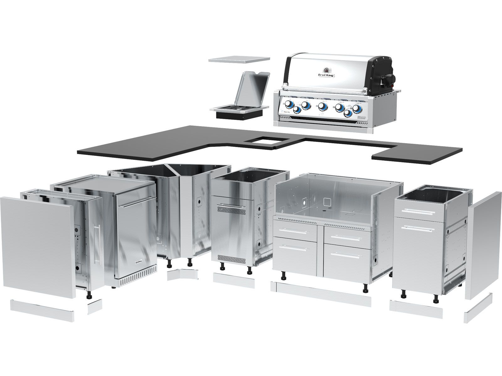 Broil King 70 x 111-Inch Outdoor Kitchen Island