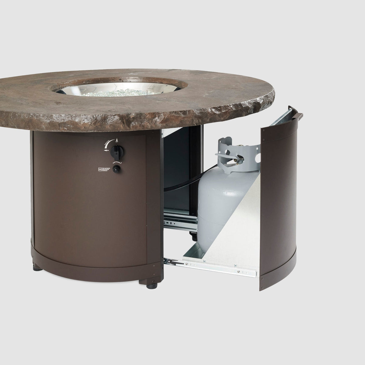 Beacon Round Gas Fire Pit Table