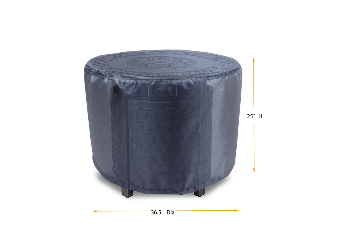 Round Fire Table Cover - DIA36.5''x25''H - Mercury