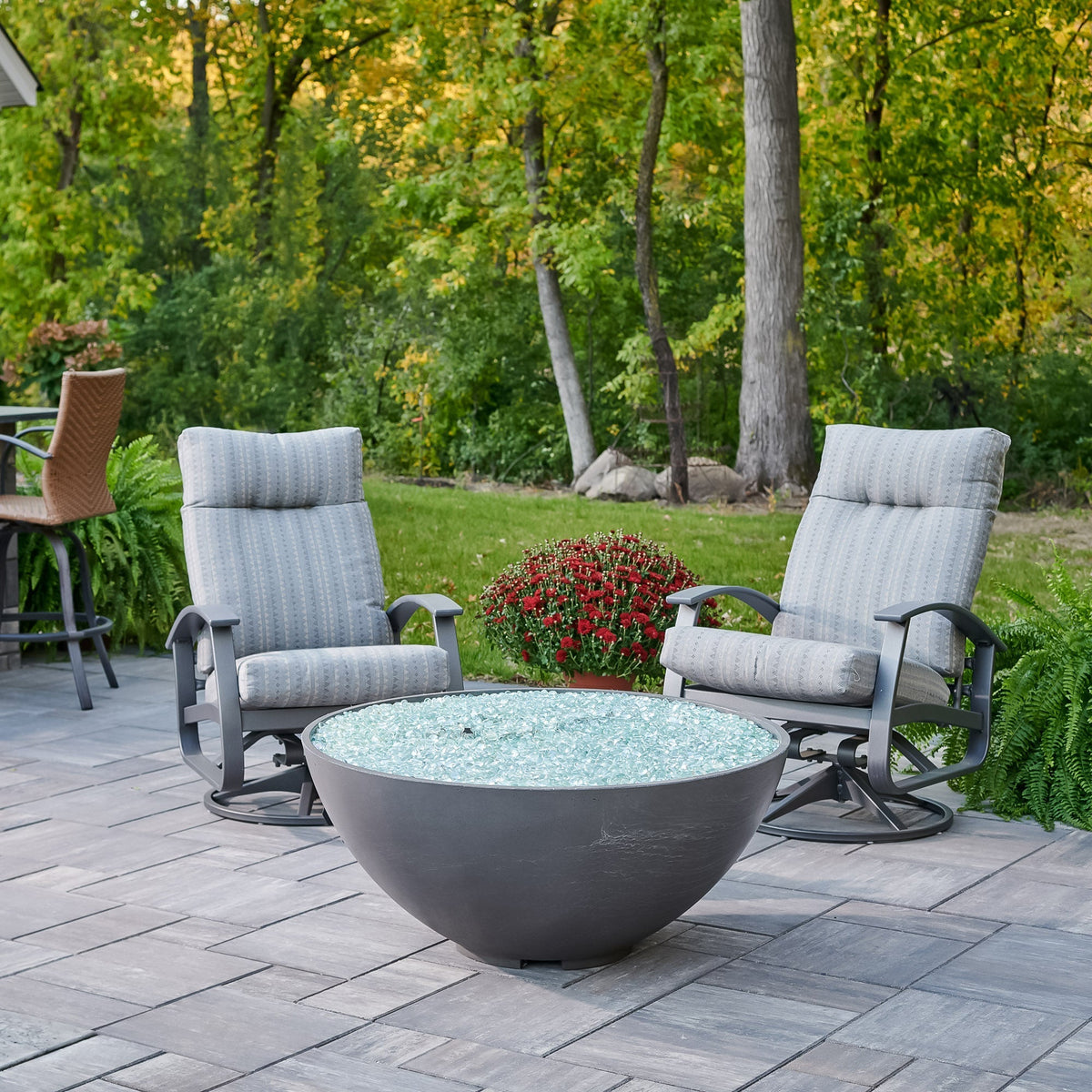 Cove Concrete Edge Gas Fire Pit Bowl 42"