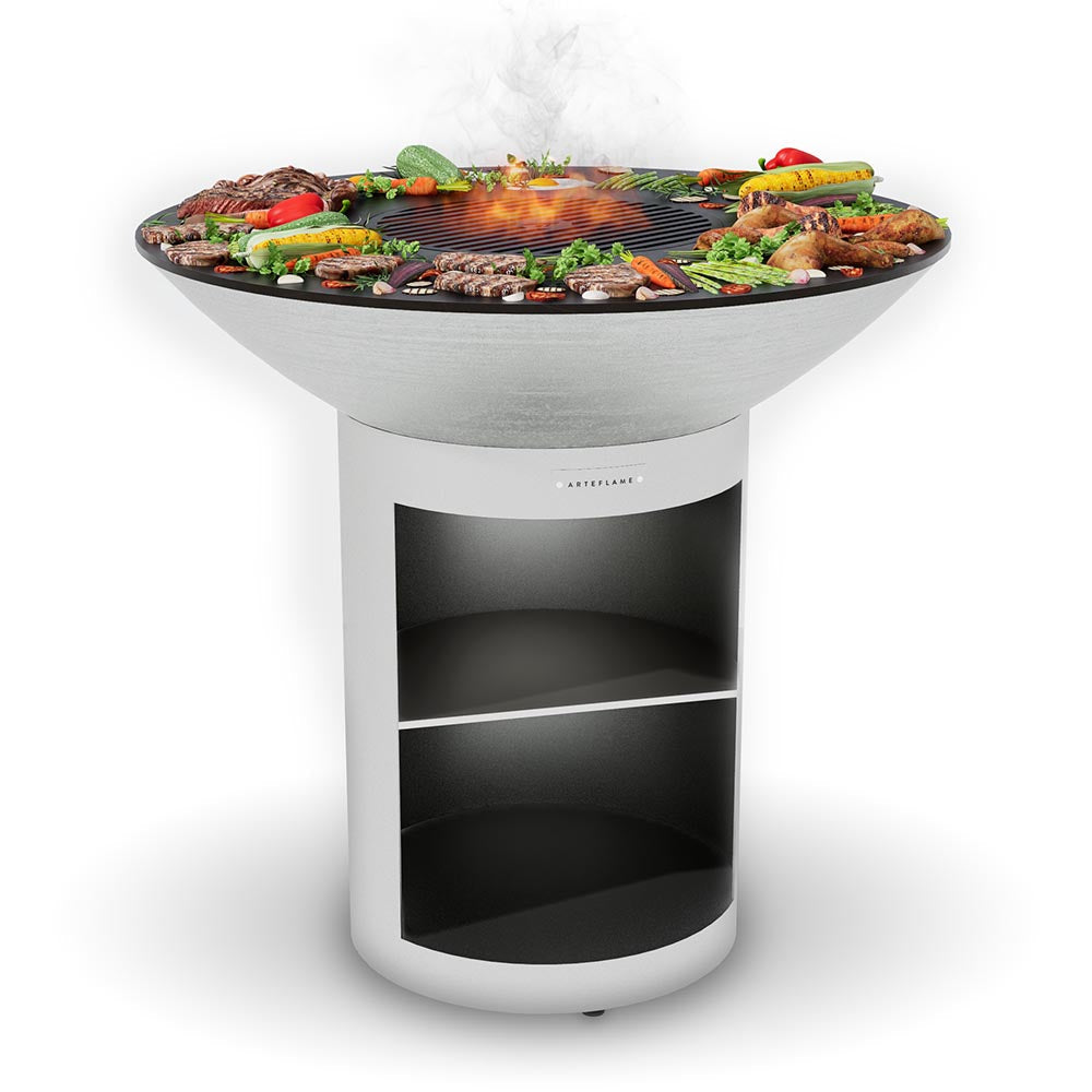 Arteflame Classic 40″ — Storage Base Flat-Top Grill & Fire Bowl
