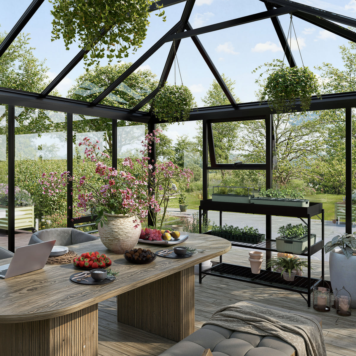 Vego Grand Oasis Glass Greenhouse