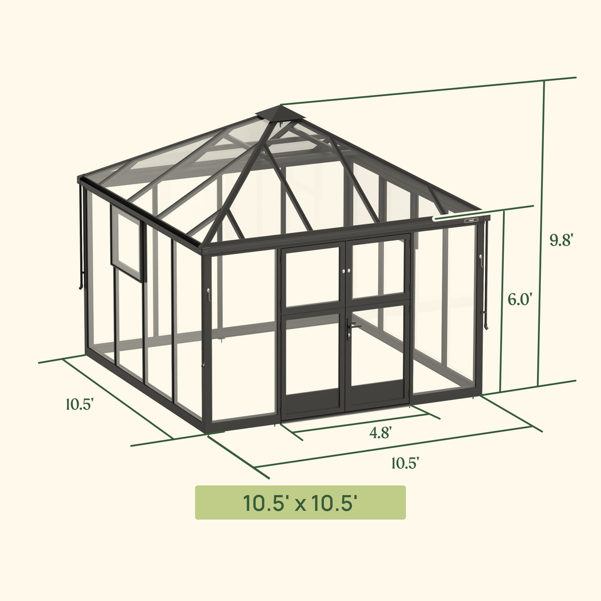 Vego Oasis Glass Greenhouse