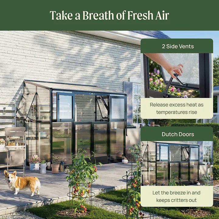 Vego Garden Lean-To Greenhouse