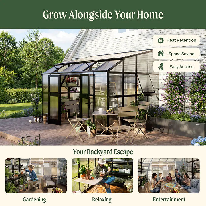 Vego Garden Lean-To Greenhouse
