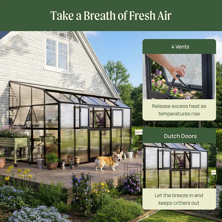 Vego Garden Lean-To Greenhouse