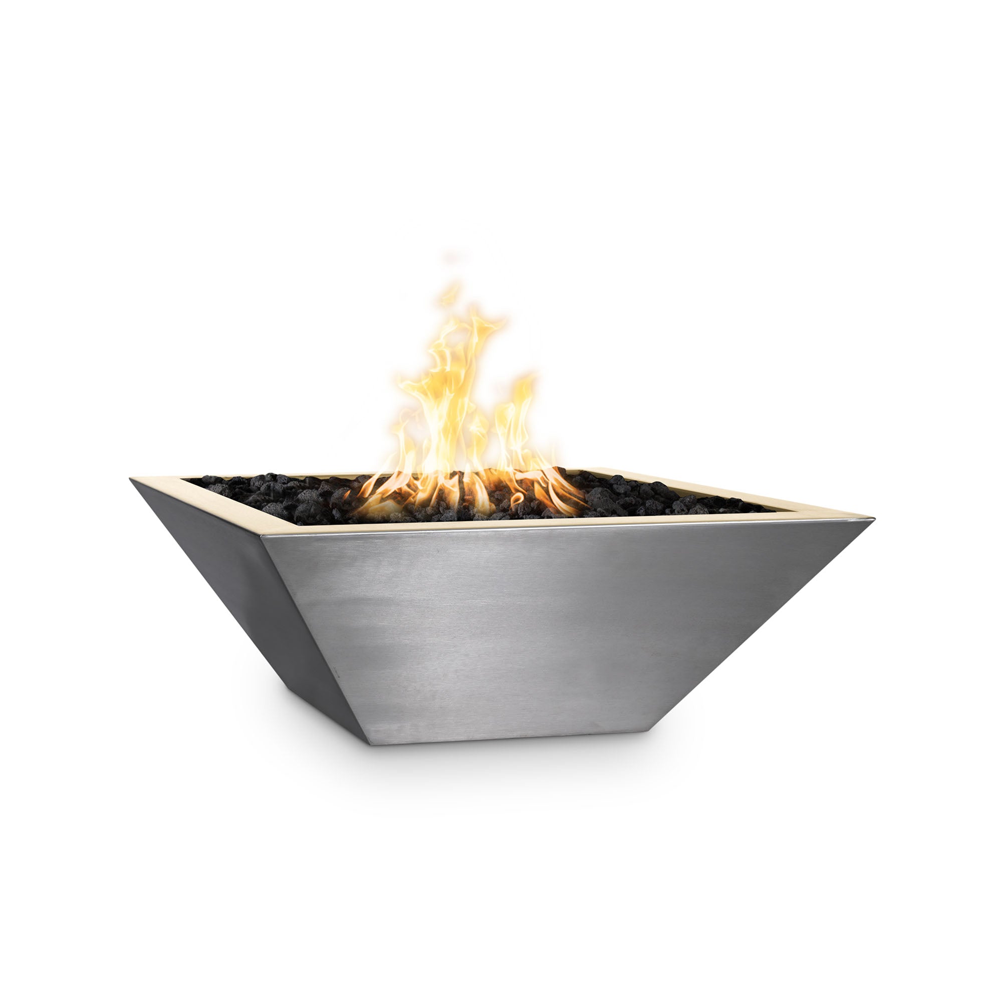 The Outdoor Plus: Maya Square Powder-Coated Metal Fire Bowl
