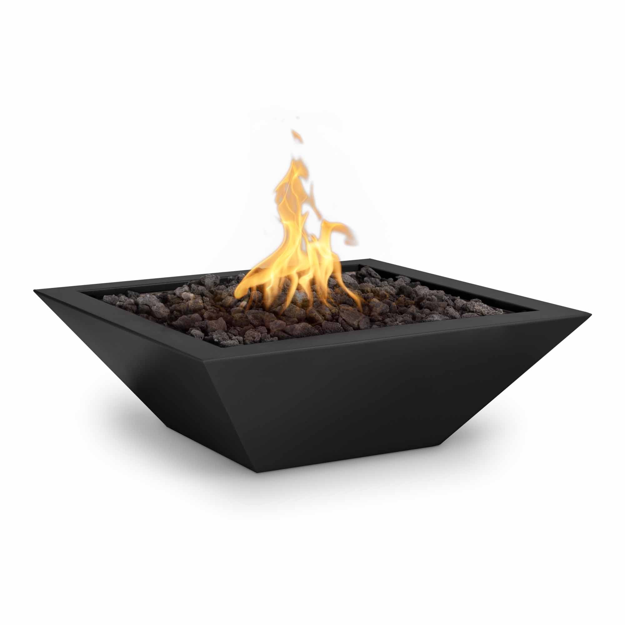 The Outdoor Plus: Maya Square Powder-Coated Metal Fire Bowl