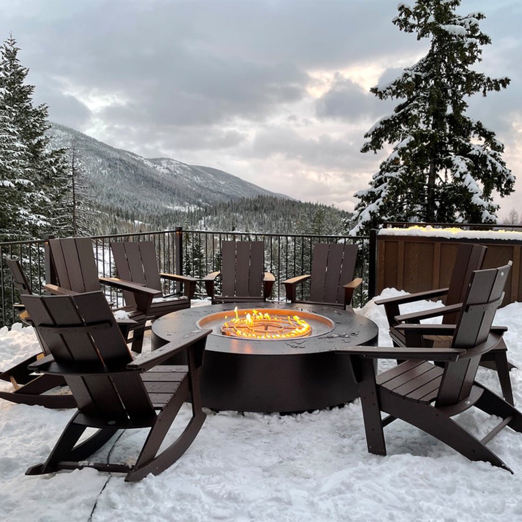 The Outdoor Plus: Unity 72" Round Powder-Coated Metal Fire Pit