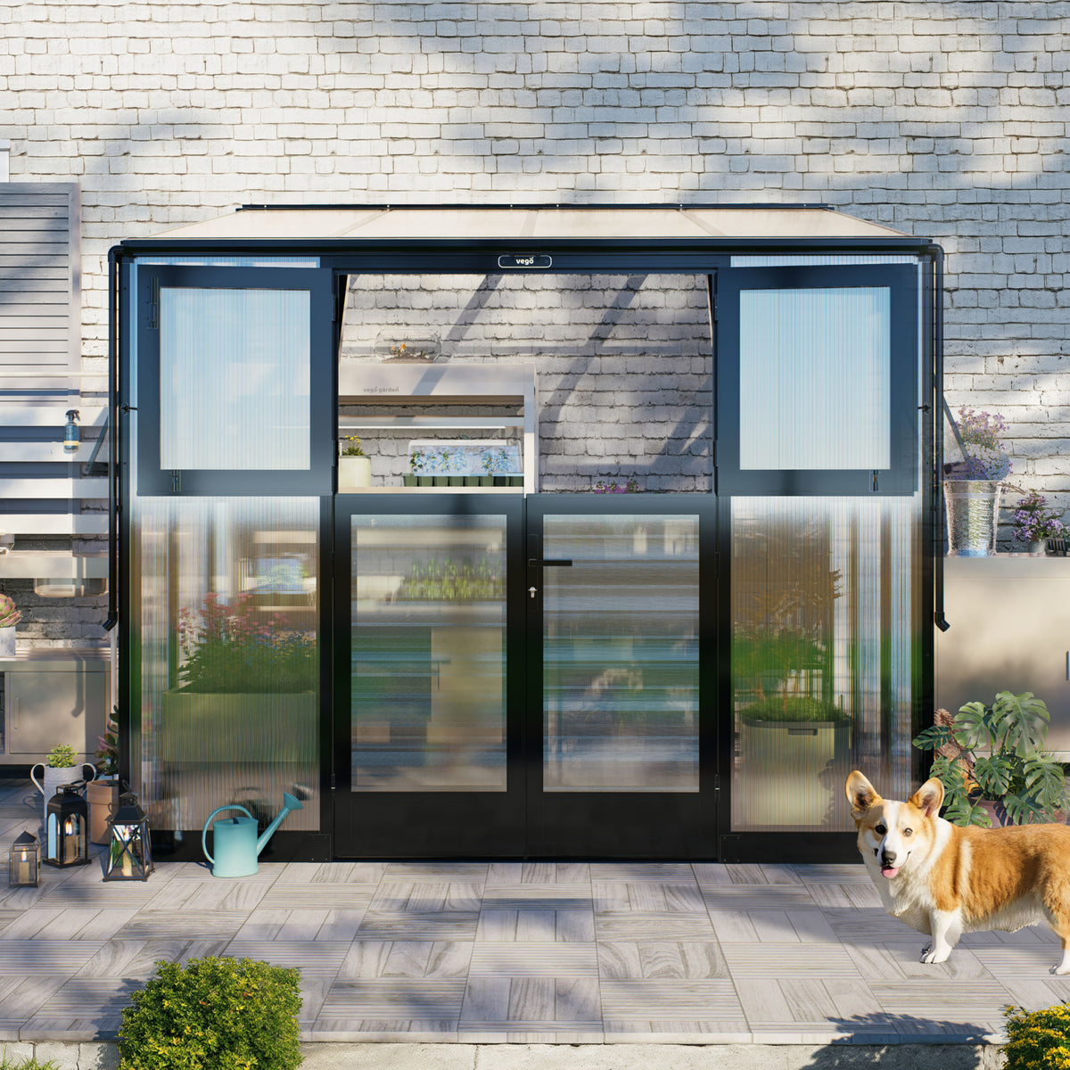 Vego Garden Lean-To Greenhouse