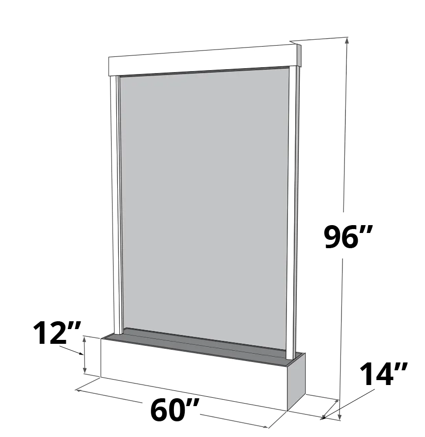 Adagio Grandeur River Free Standing Water Feature (60” x 96” x 14”)