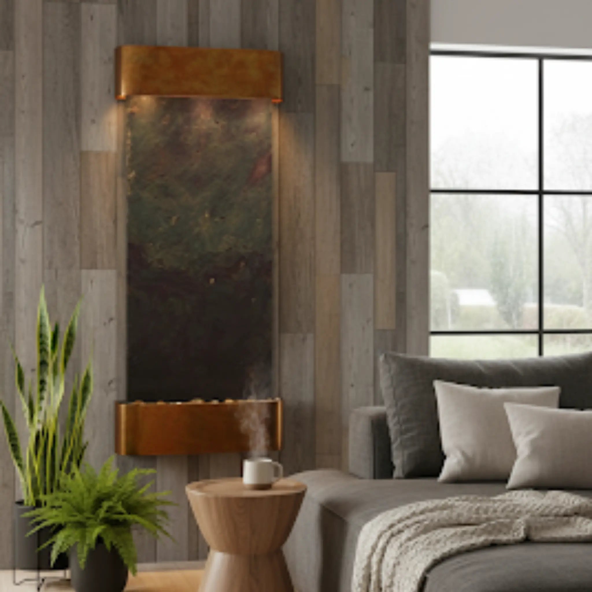 Adagio Inspiration Falls Wall Mounted Water Feature (30” x 69” x 6”)