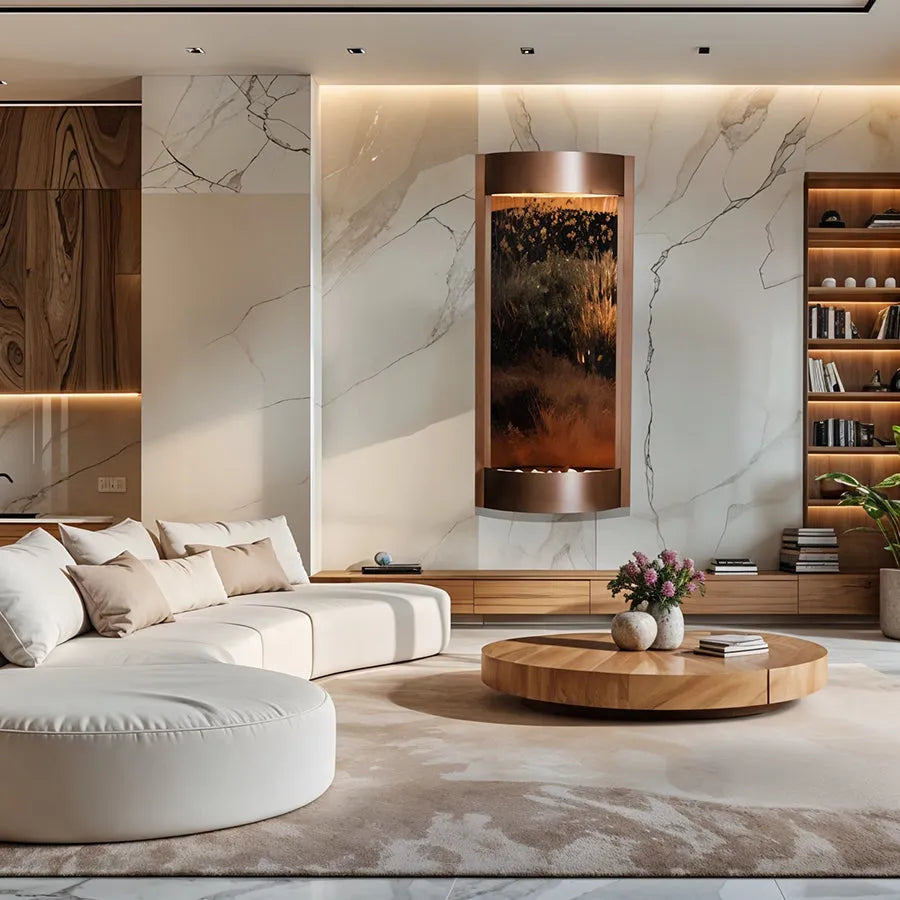 Adagio Pacifica Waters Wall Mounted Water Feature (32” x 69” x 6”) - Green