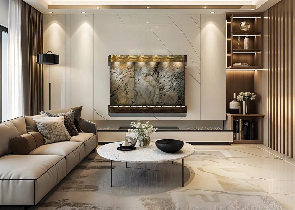 Adagio Solitude River Wall Mounted Water Feature (78” x 69” x 6”)