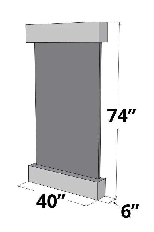 Adagio Summit Falls Wall Mounted Water Feature (40” x 74” x 6”)