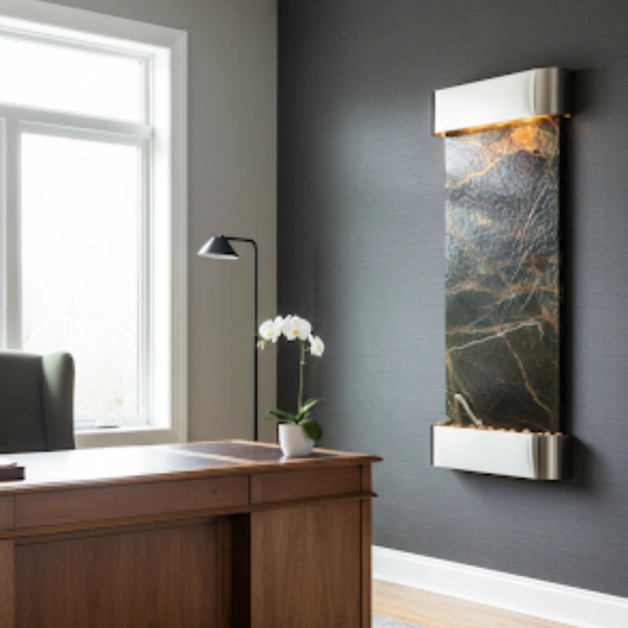 Adagio Inspiration Falls Wall Mounted Water Feature (30” x 69” x 6”)