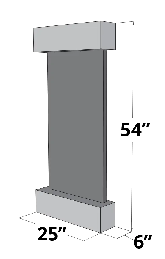 Adagio Cascade Springs Wall Mounted Water Feature (25" x 54" x 6")