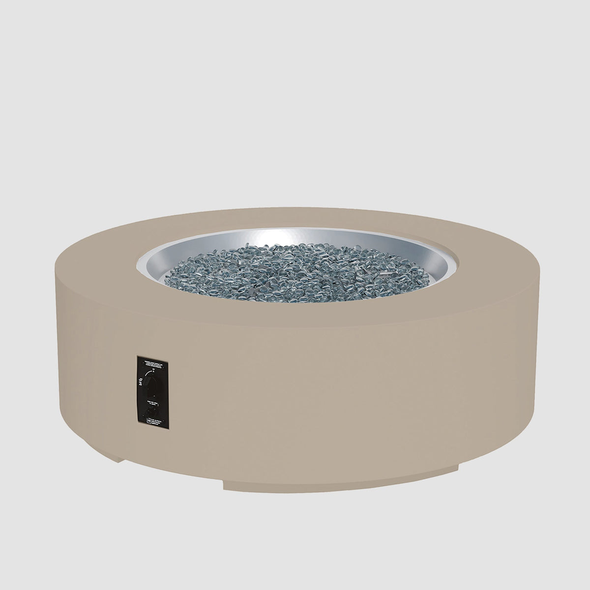 Cove Concrete Round Gas Fire Pit