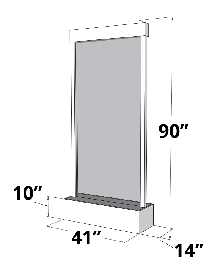 Adagio Tranquil River Free Standing Water Feature (41” x 90” x 14”)