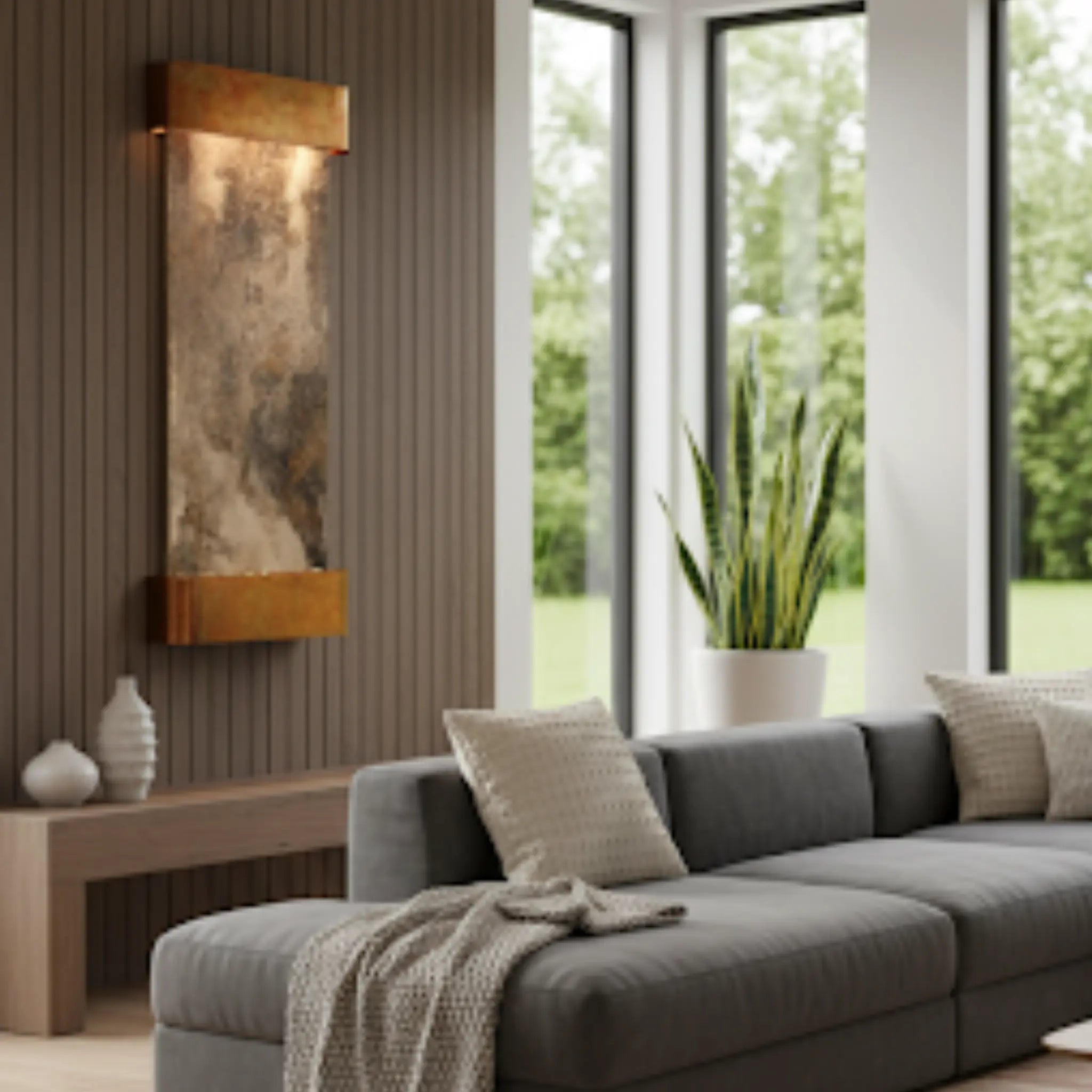 Adagio Inspiration Falls Wall Mounted Water Feature (30” x 69” x 6”)