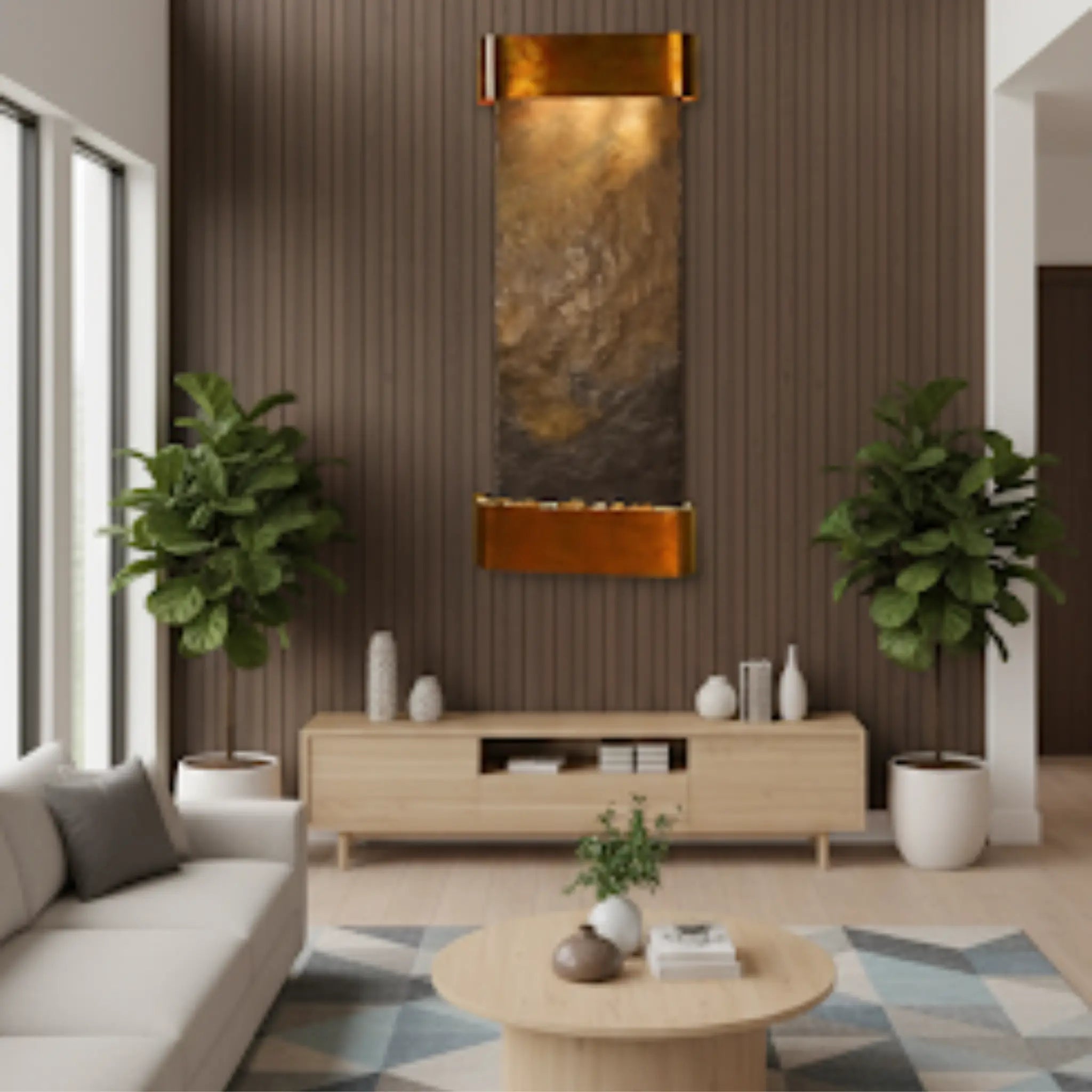 Adagio Inspiration Falls Wall Mounted Water Feature (30” x 69” x 6”)