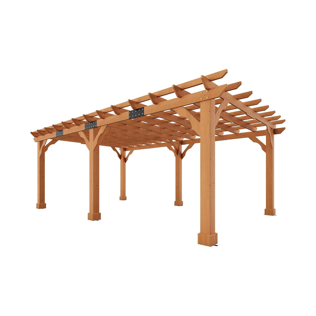 Outdoor Cedar Wood Pergola Kit with Slatted Roof