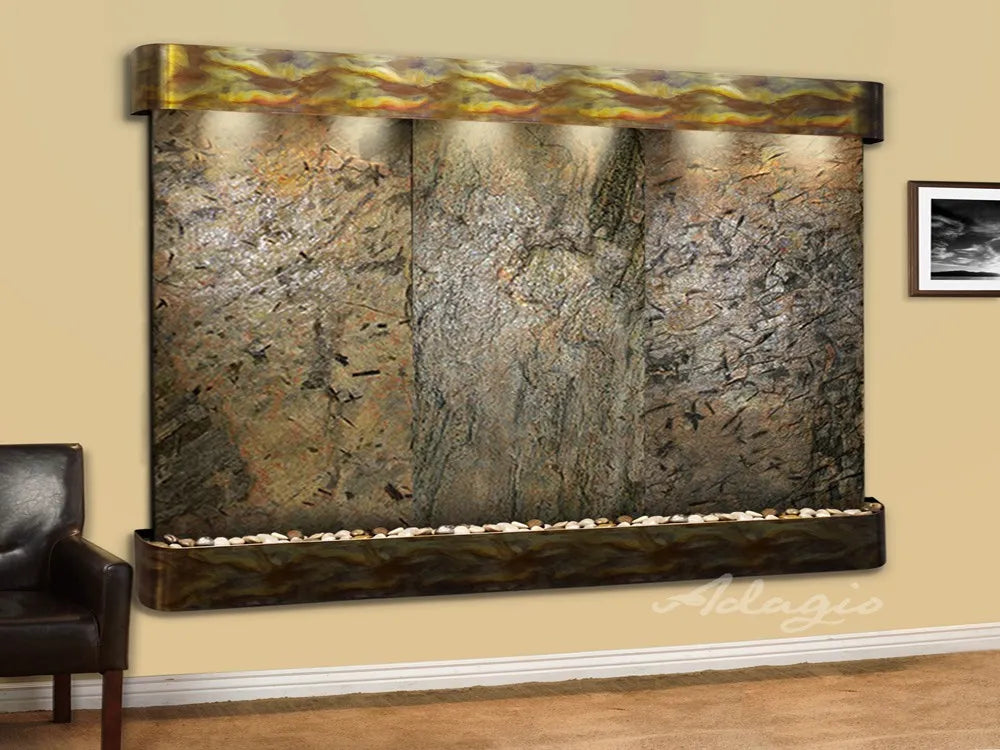 Adagio Solitude River Wall Mounted Water Feature (78” x 69” x 6”)