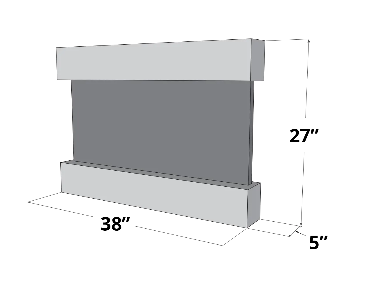 Adagio Reflection Creek Wall Mounted Water Feature (38” x 27” x 5”)