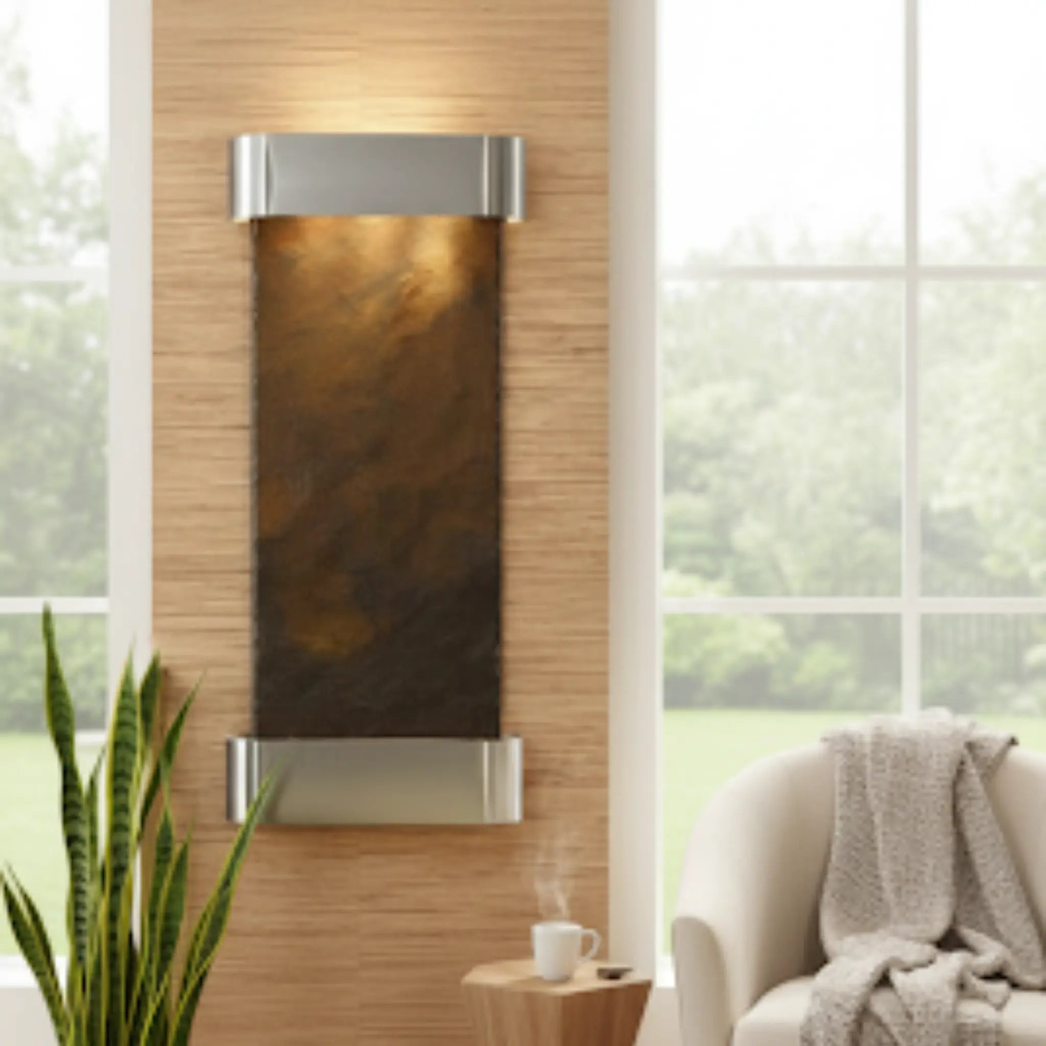 Adagio Inspiration Falls Wall Mounted Water Feature (30” x 69” x 6”)