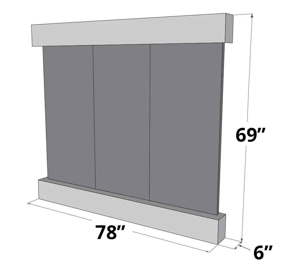 Adagio Solitude River Wall Mounted Water Feature (78” x 69” x 6”)