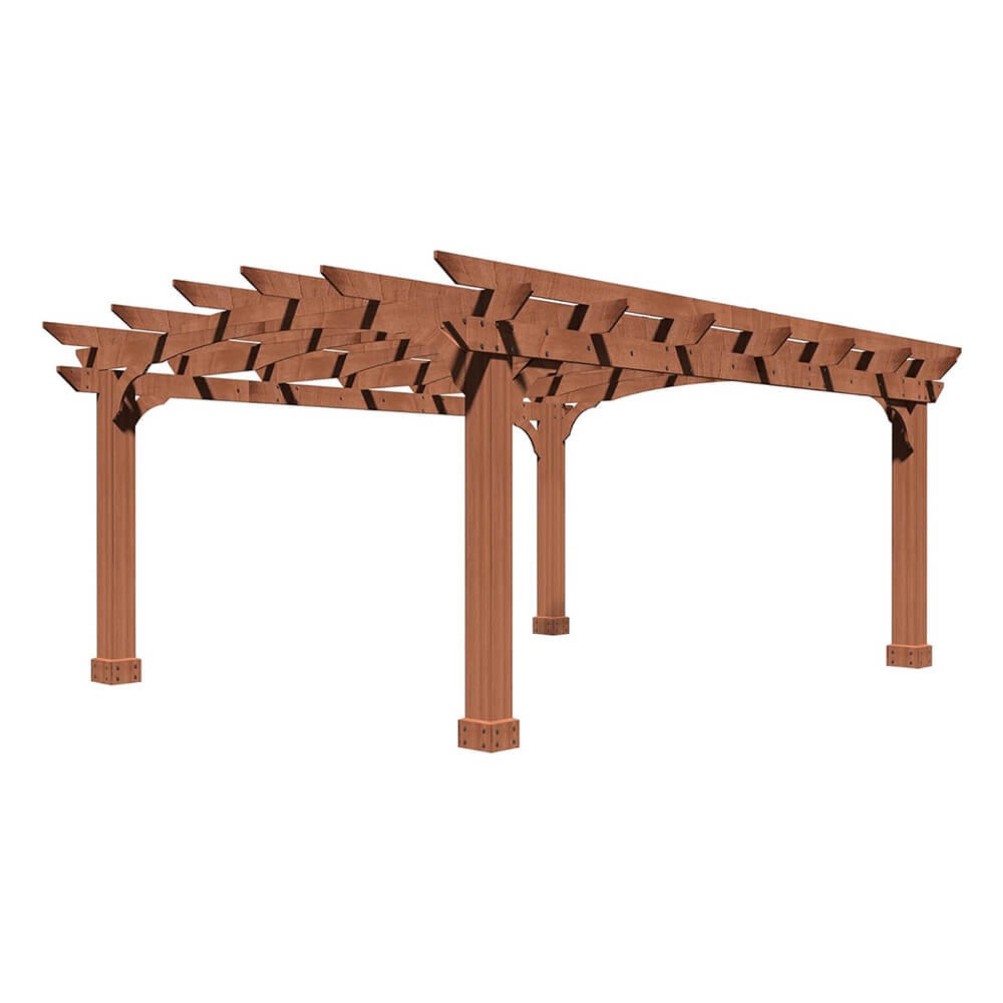 10X12FT Alora Premium Outdoor All-Season Backyard Patio Cedar Wood Gazebo Pergola With Arched Roof (SAK42915)