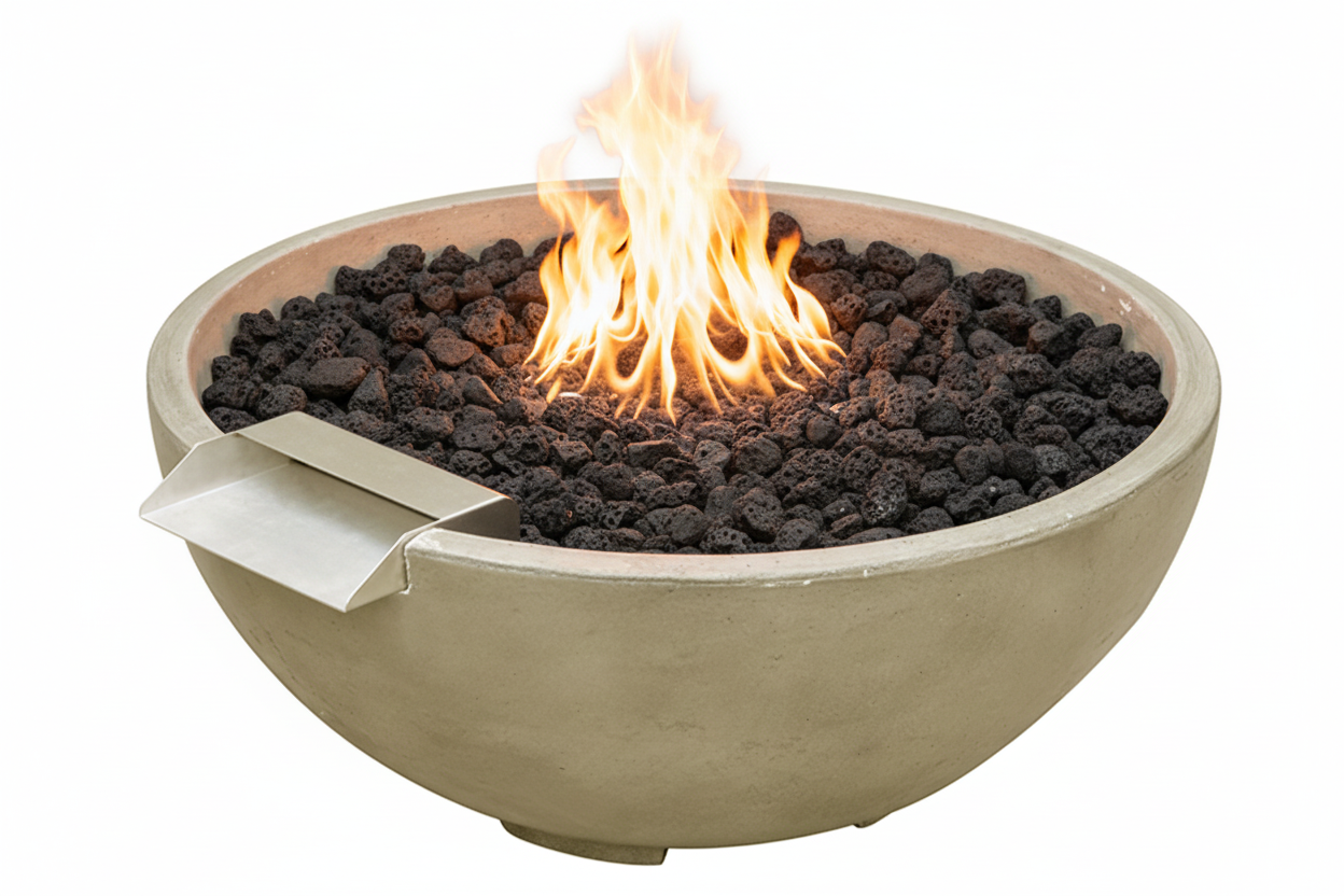 TrueFlame Sand Adobe Fire Water Bowl