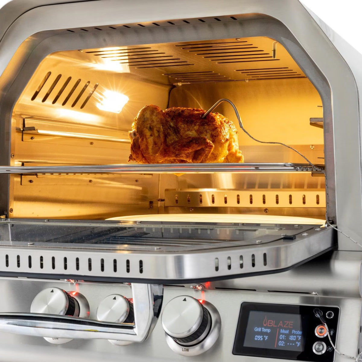 Blaze 26-in Built-In Natural Gas Outdoor Oven w/ Bluetooth Probes & Rotisserie