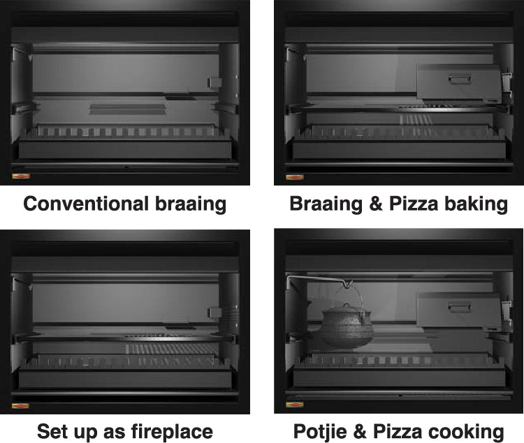 Jetmaster 4-in-1 Quadro Built-In Braai & Fireplace