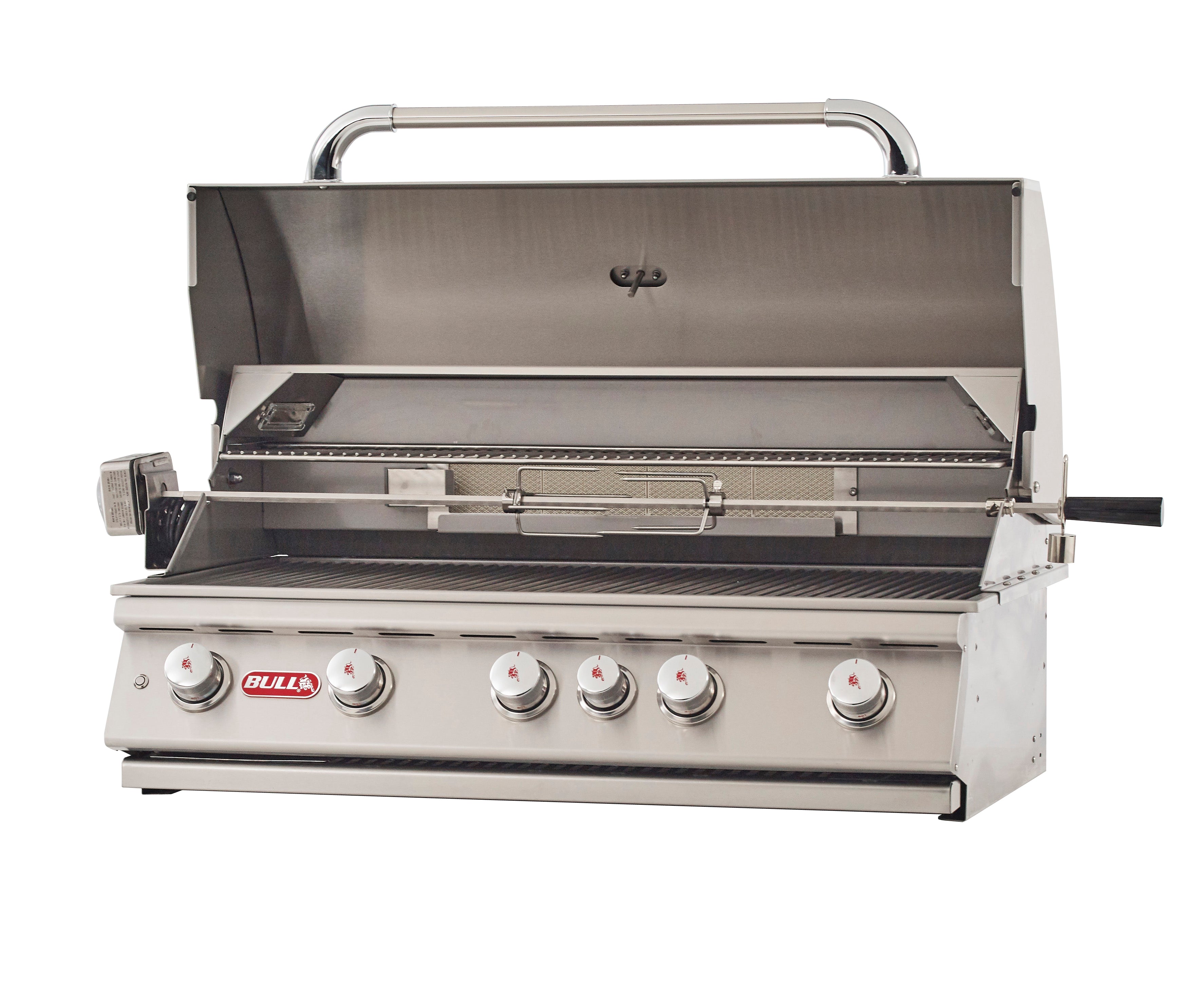 Bull Brahma 38-Inch 5-Burner Built-In Gas Grill with Rear Infrared Burner