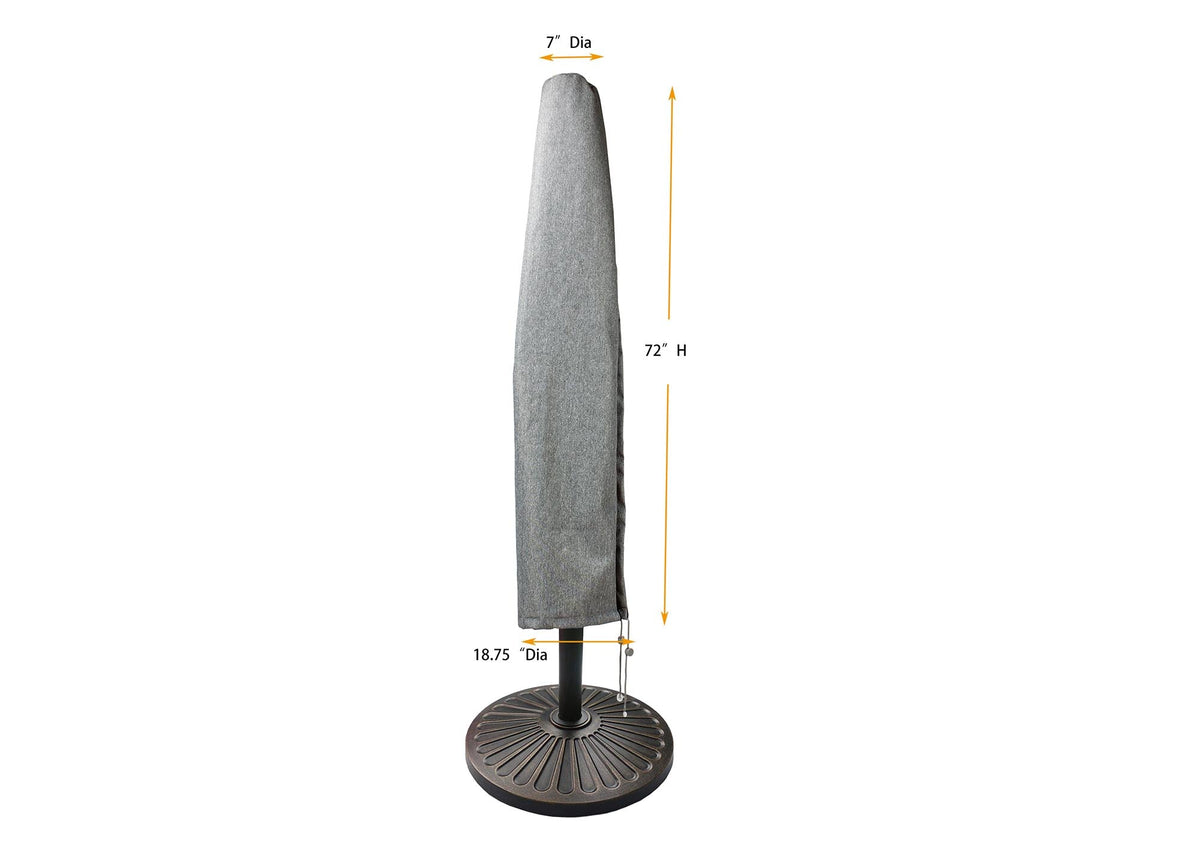Umbrella Cover (Market style) Round 11' - 11.42"/18.75''Dia x 72"H Platinum