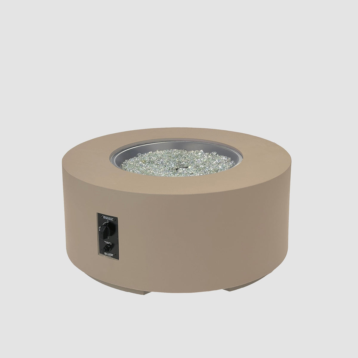 Cove Concrete Round Gas Fire Pit