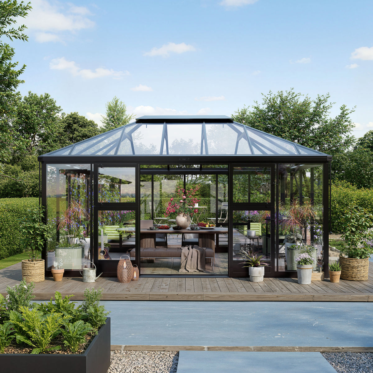 Vego Grand Oasis Glass Greenhouse