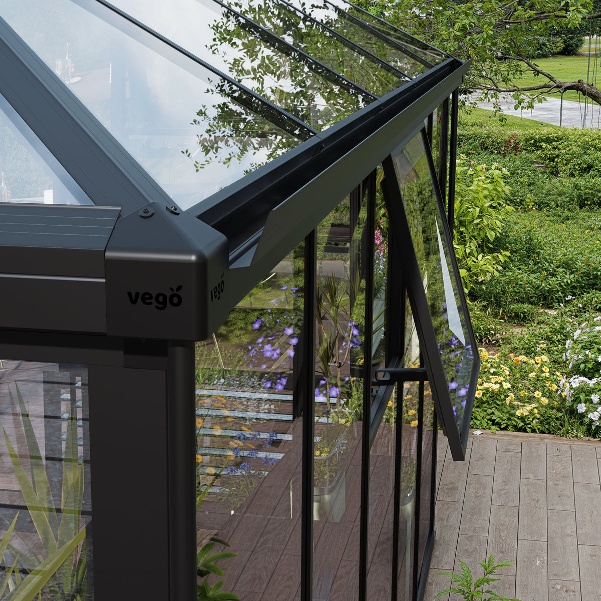 Vego Grand Oasis Glass Greenhouse