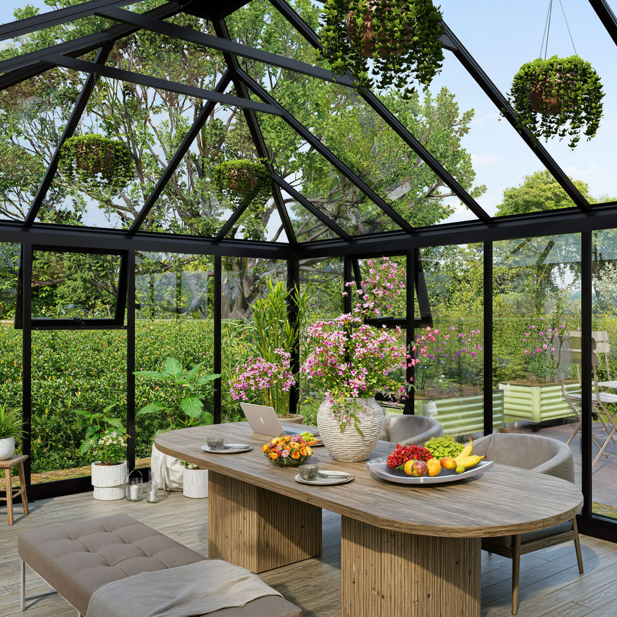 Vego Grand Oasis Glass Greenhouse