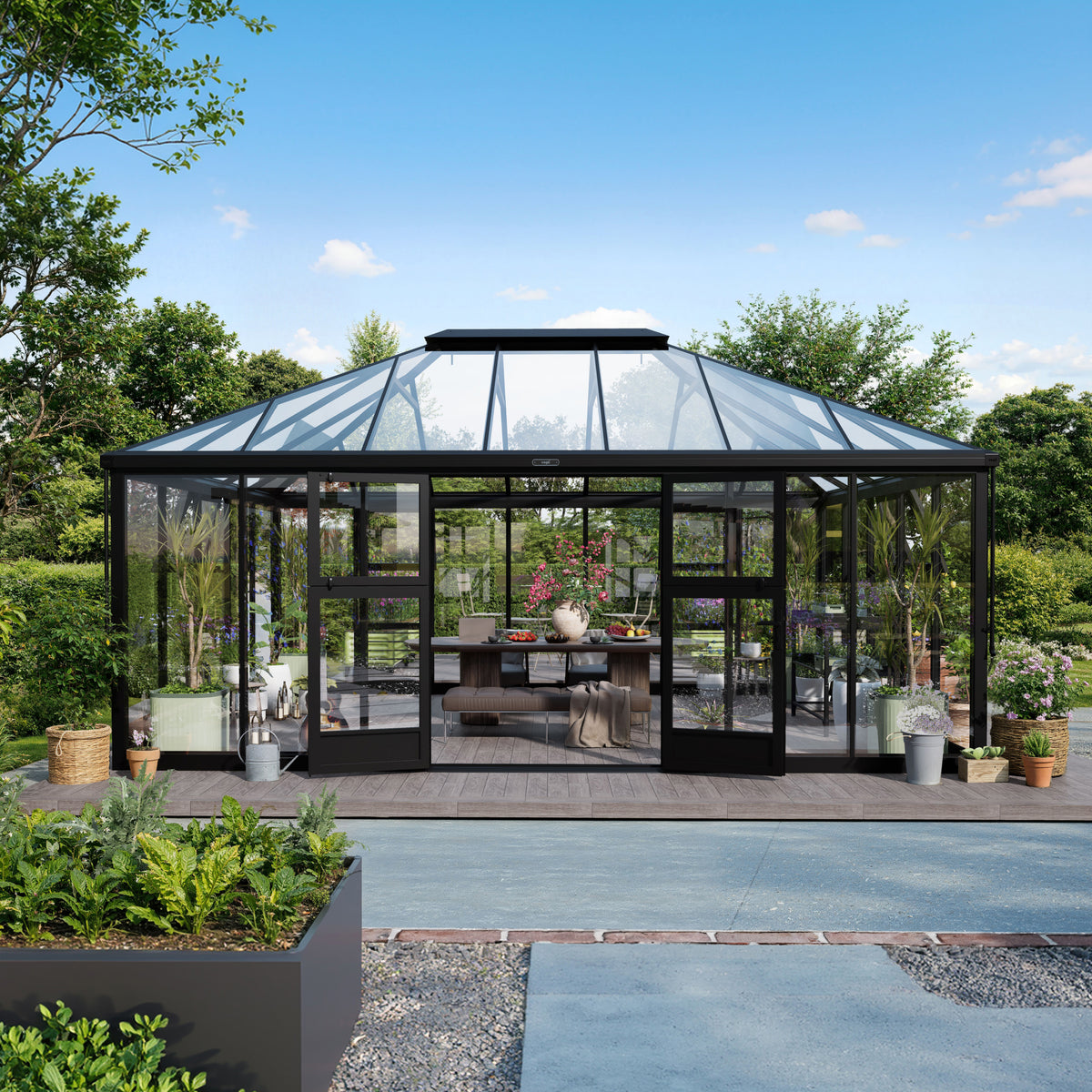 Vego Grand Oasis Glass Greenhouse