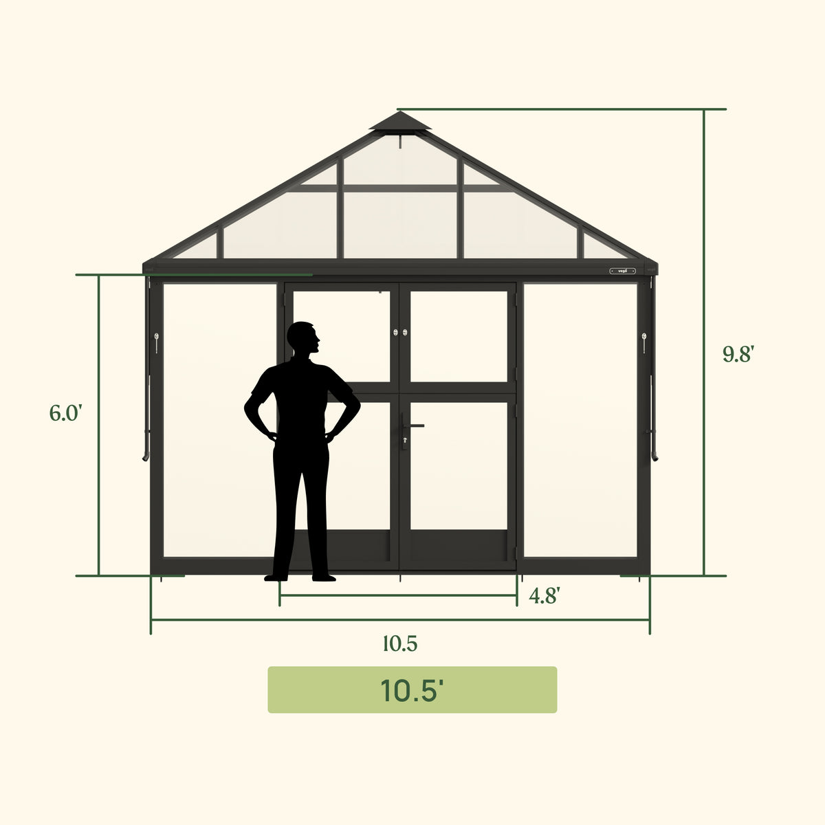 Vego Oasis Glass Greenhouse