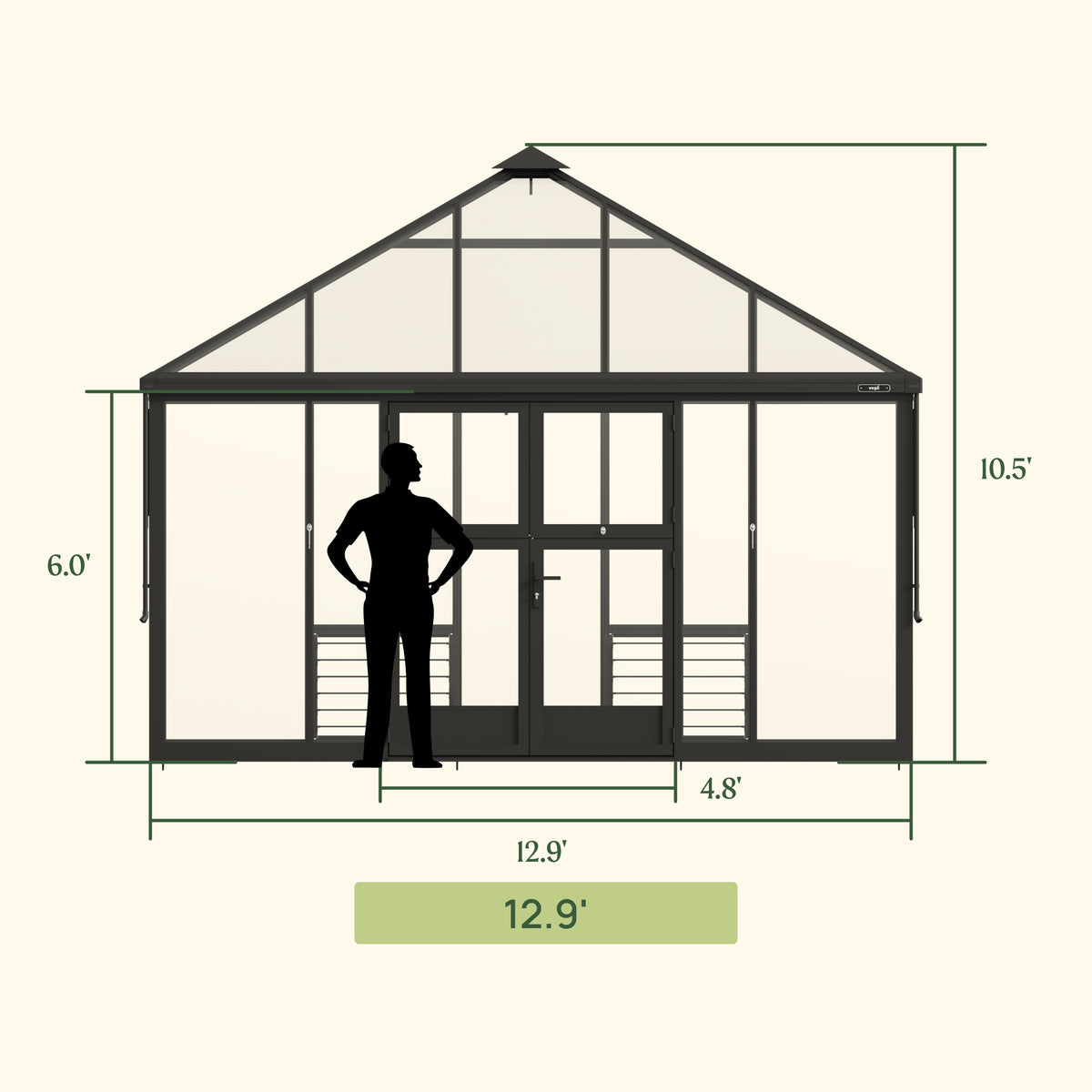 Vego Oasis Glass Greenhouse