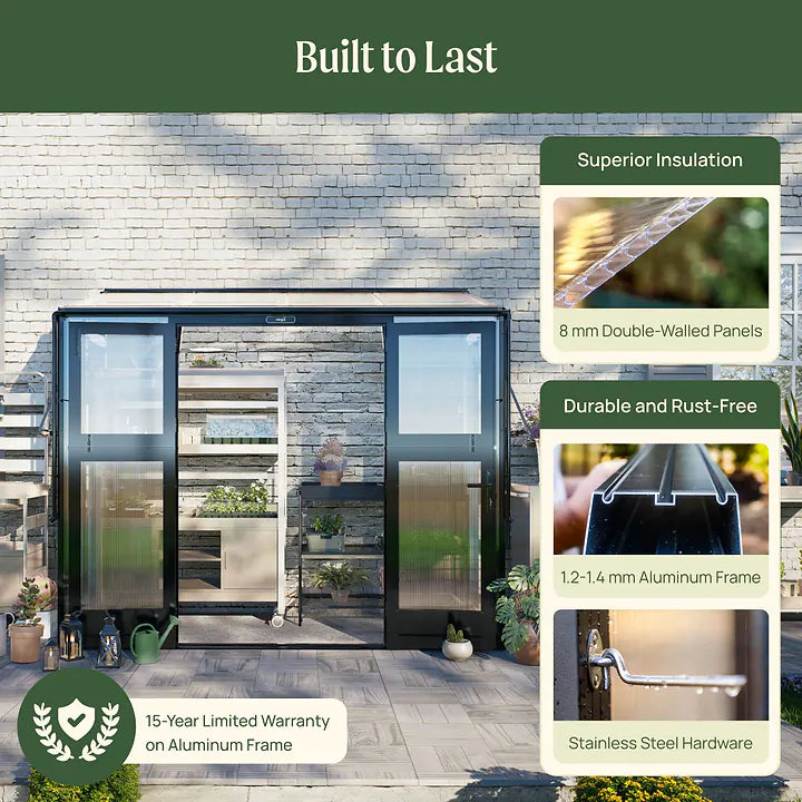 Vego Garden Lean-To Greenhouse