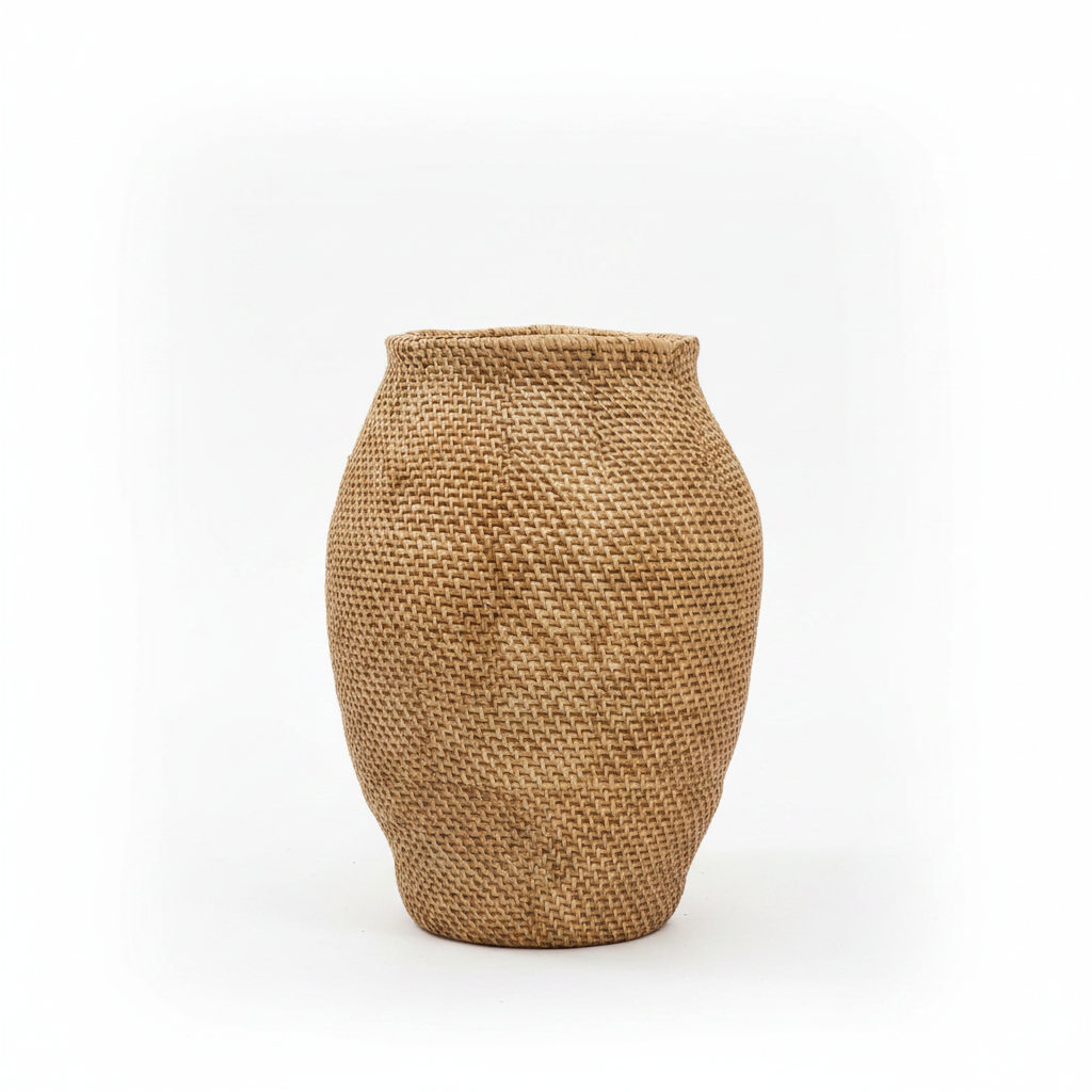 Large Basket Cement Pot Backyard Planter