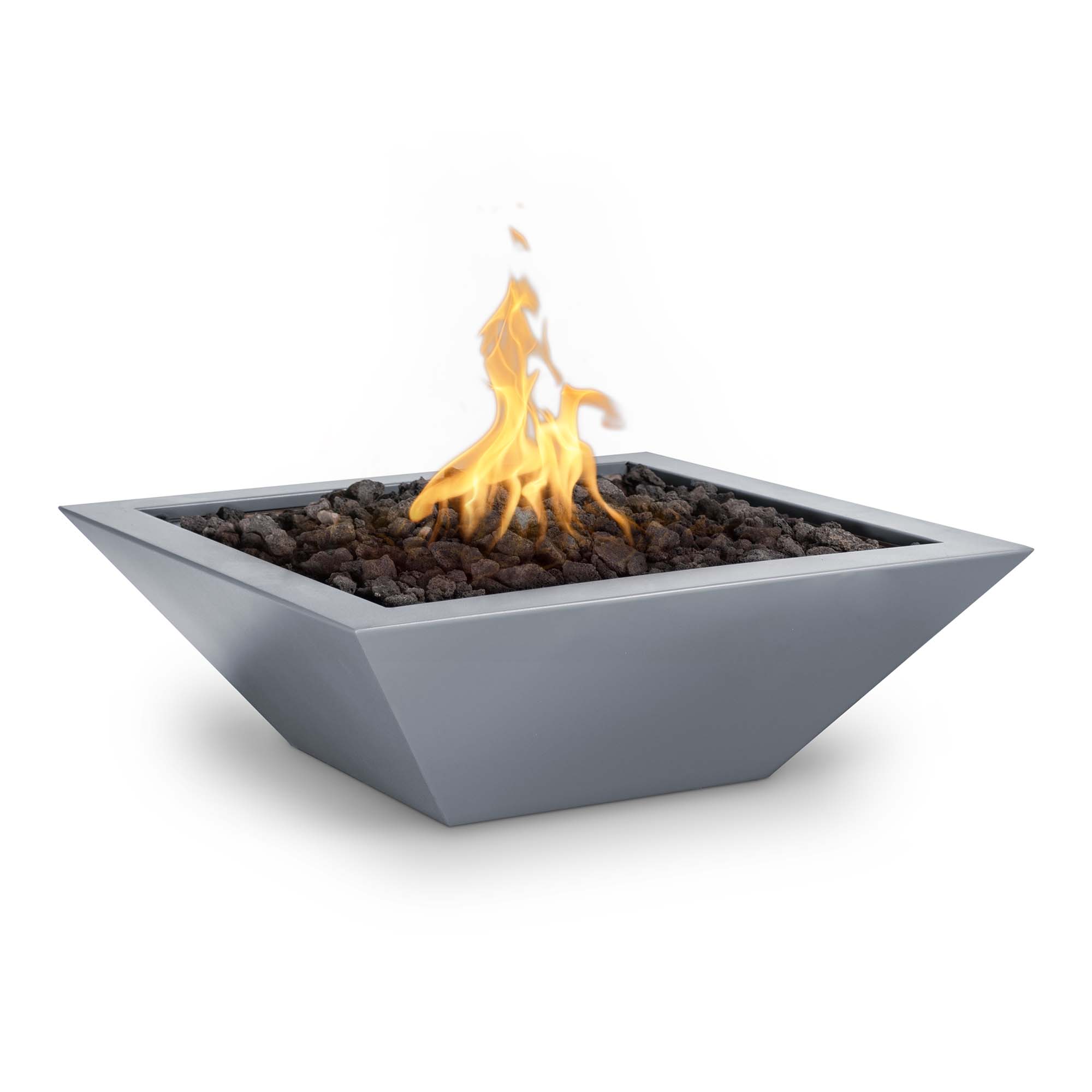 The Outdoor Plus: Maya Square Powder-Coated Metal Fire Bowl