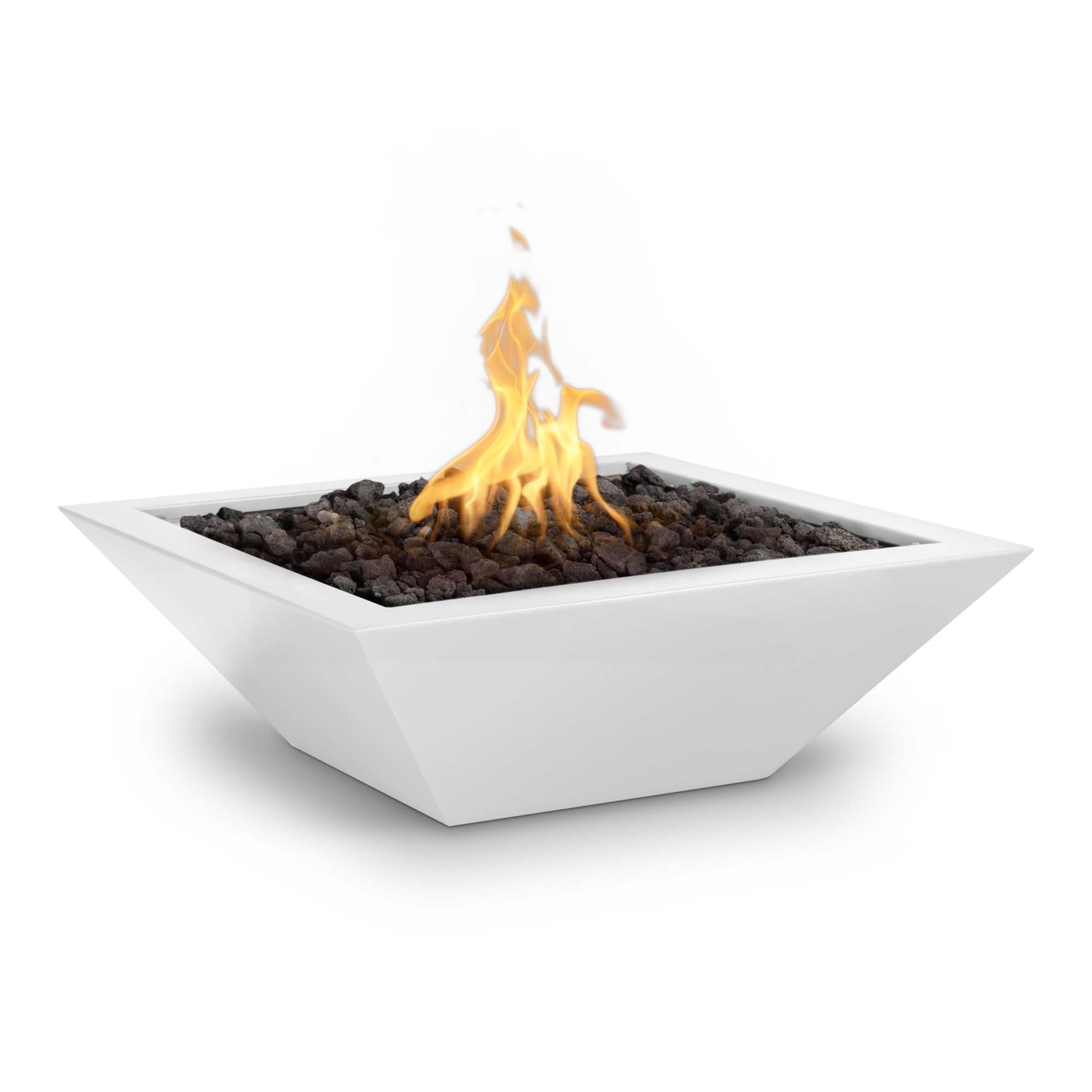 The Outdoor Plus: Maya Square Powder-Coated Metal Fire Bowl