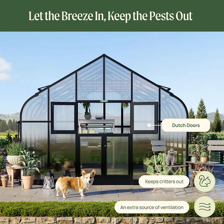 Vego Garden Pacifica Series Greenhouse - 10.5 Ft Width