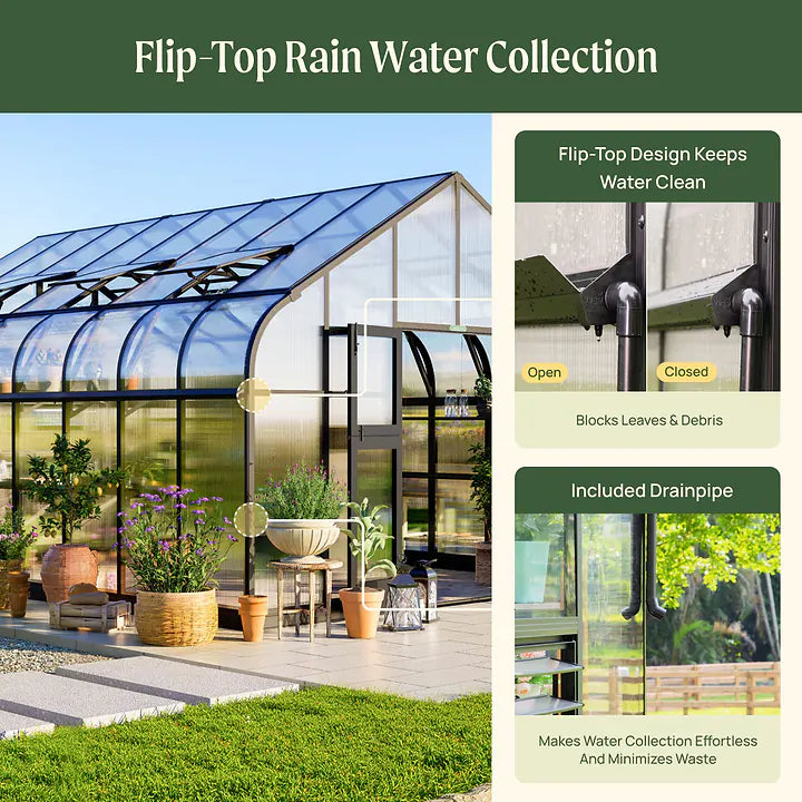 Vego Garden Pacific Series Greenhouse – 8.5 ft Wide